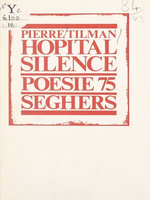 cover image of Hôpital silence